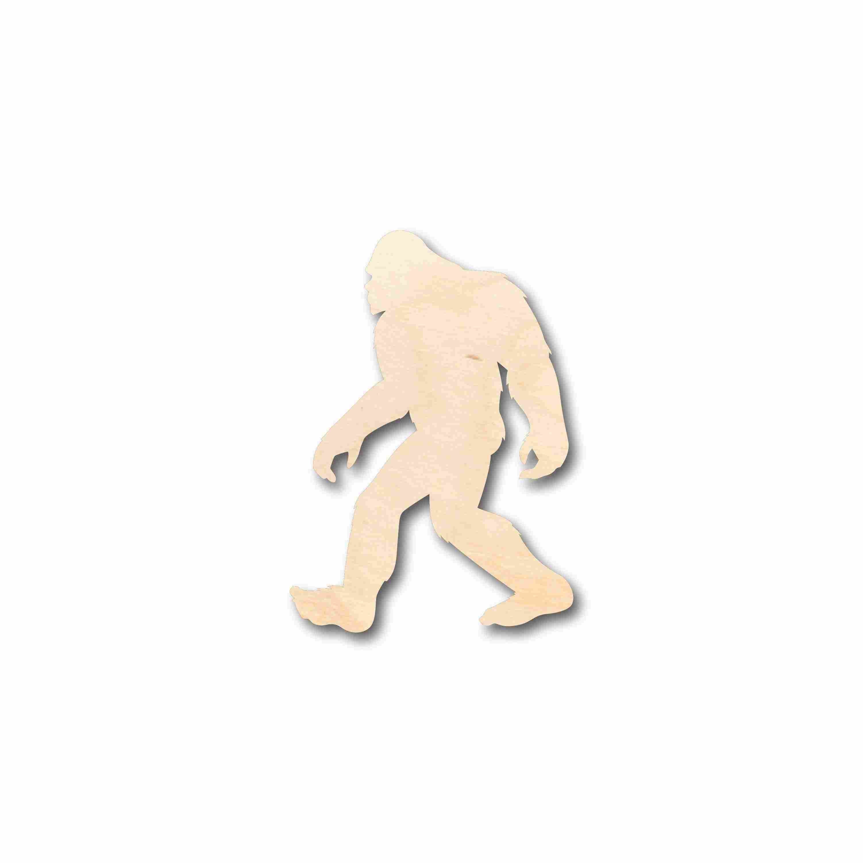 Unfinished Wood Bigfoot Sasquatch Silhouette - Craft- up to 46" DIY