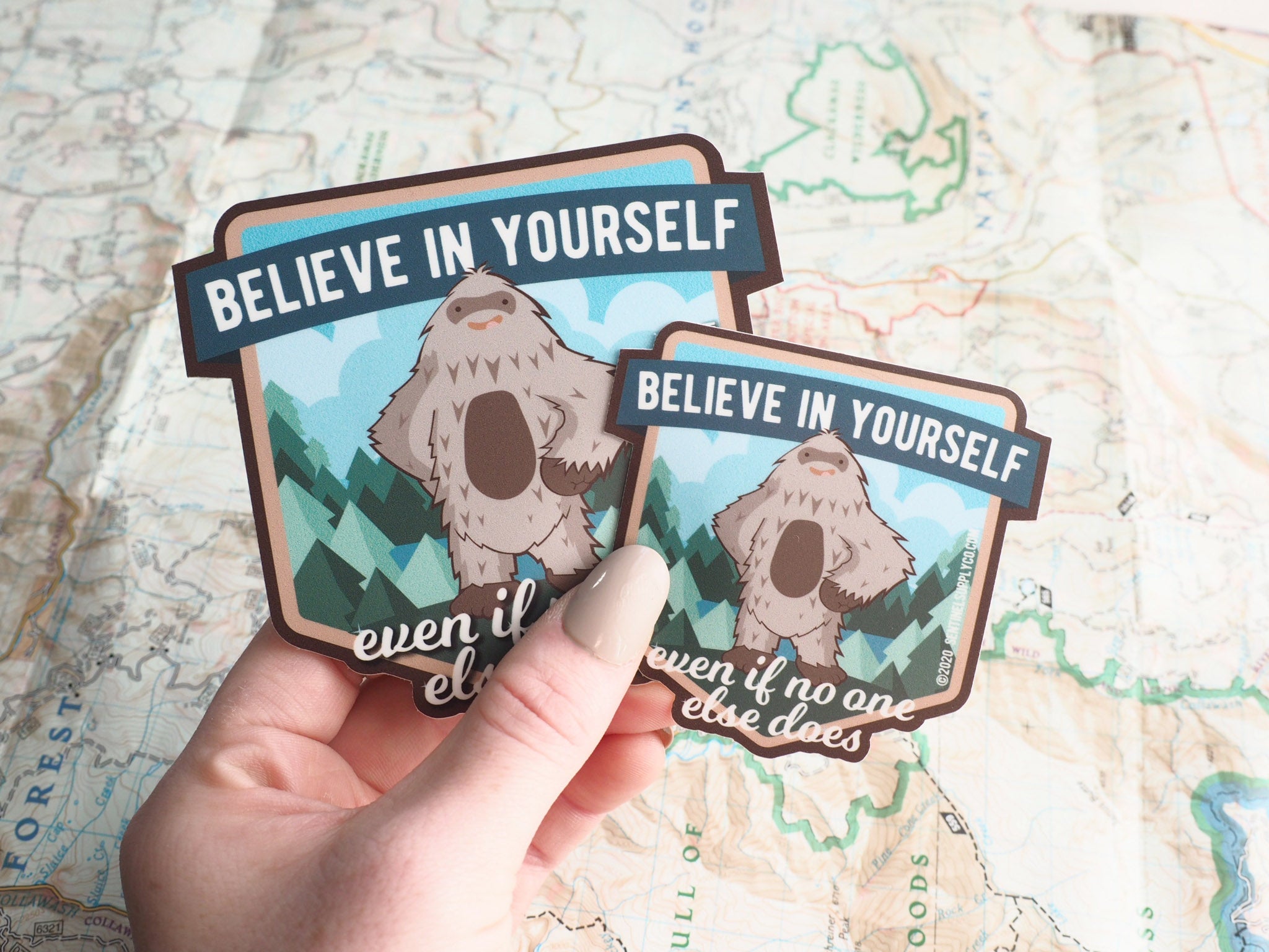 Bigfoot Believe in Yourself Sasquatch Sticker