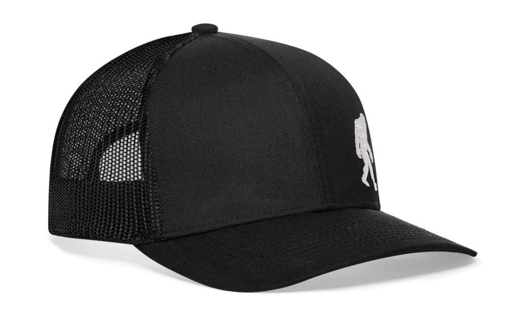 Bigfoot Trucker Hat  |  Black Sasquatch Snapback