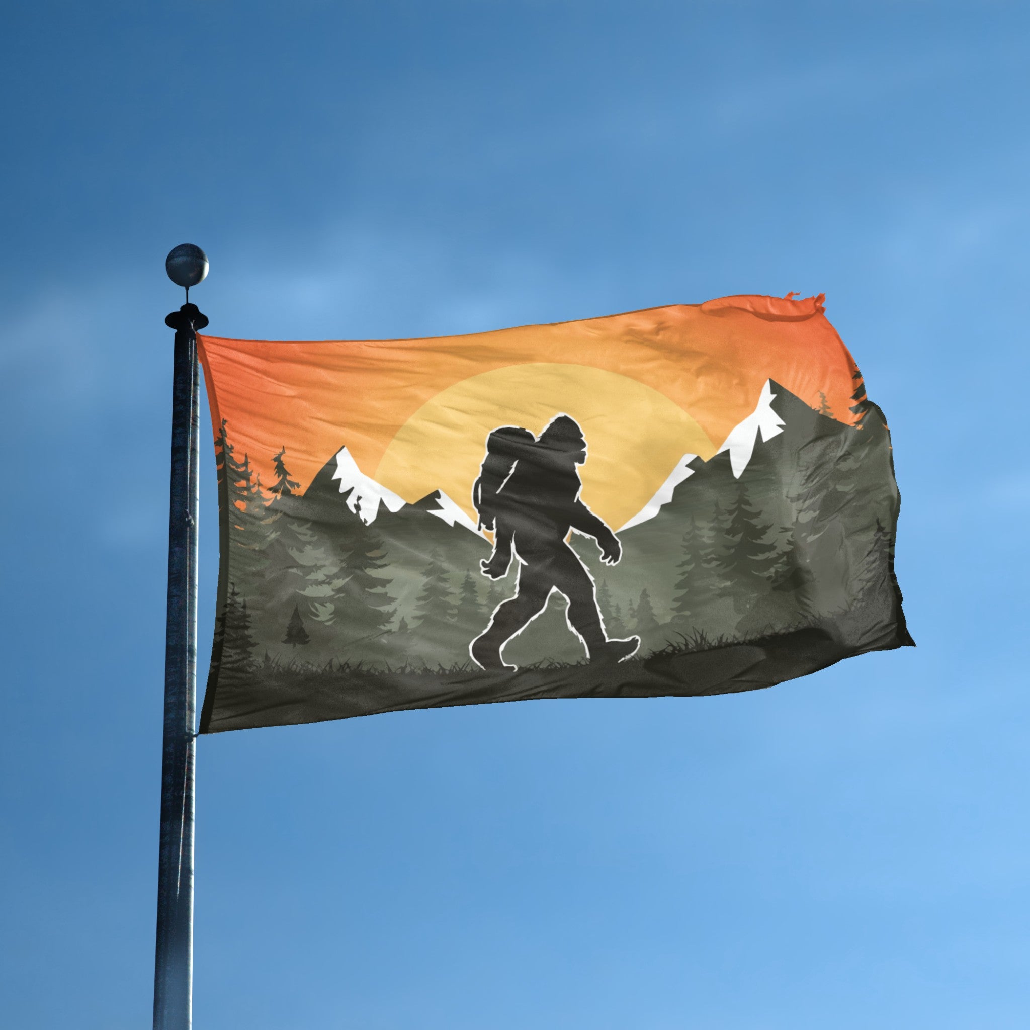 Bigfoot Hiking Flag